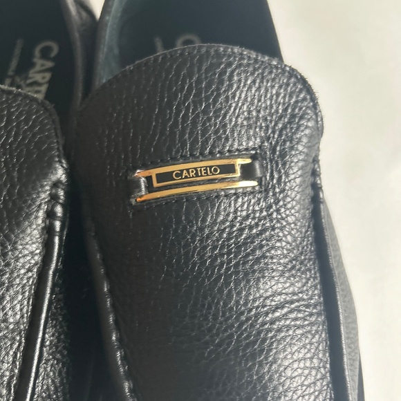 Men’s Cartelo Black Genuine Leather Rubber Outsole Loafers size 255mm, US 10 main image 3